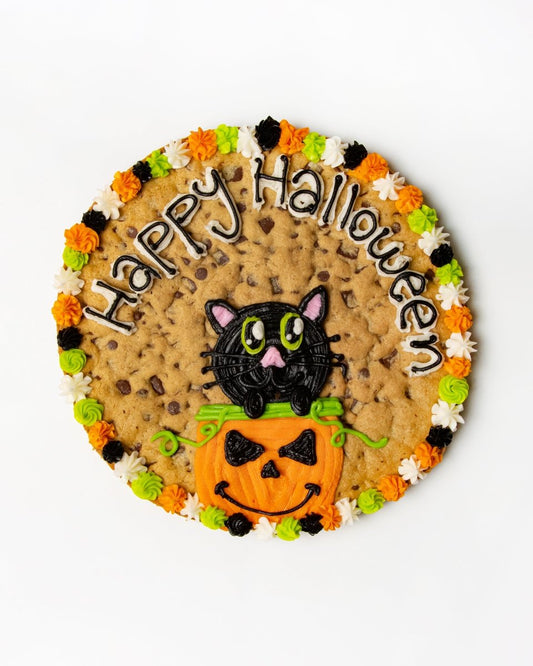 Galletota "Happy Halloween" Gato - La Divinata, El mejor pastel de Monterrey ahora también en México