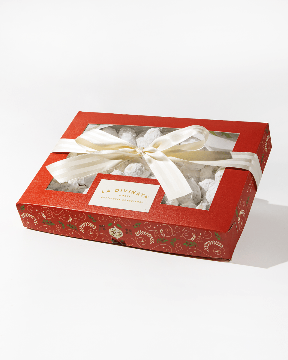Caja con Bolitas de Nuez Nav23 - La Divinata, El mejor pastel de Monterrey ahora también en México