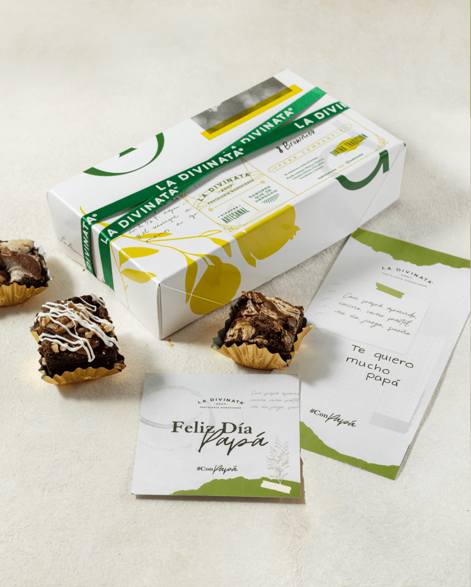 Caja de 8 Brownies Papa - La Divinata, El mejor pastel de Monterrey ahora también en México