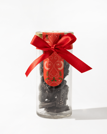 Pretzels con Chocolate Oscuro Mini Jar Nav23 - La Divinata, El mejor pastel de Monterrey ahora también en México